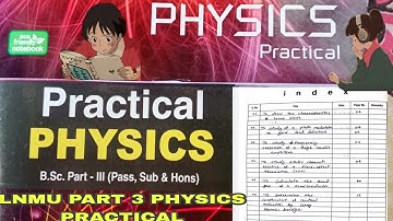 lnmu part 3 !!physics practical copy!! bsc phy practical copy lnmu practical copy