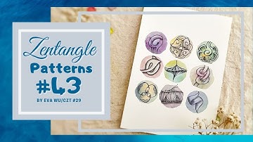 【43】9 easy Zentangle patterns grid for beginners 禪繞畫 禪繞圖樣 九宮格 How to draw by Eva Wu ゼンタングル 入門分享