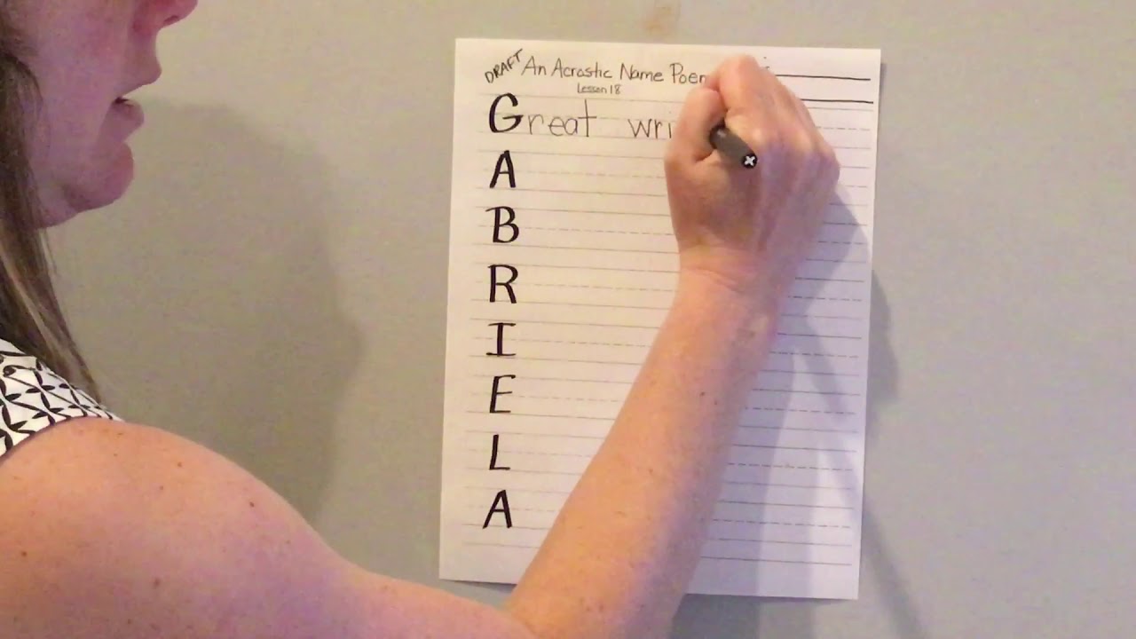 Acrostic Name Poem - Youtube