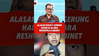 Alasan Rocky Gerung Hadiri Acara Reshuffle Kabinet #gagalsarjana #jokowi #prabowo #gibran