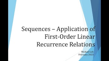 Applications of First Order Linear Recurrence Relations