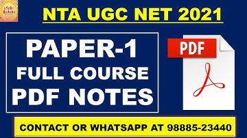 Paper 1 Full course complete Pdf notes 2021