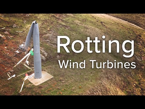 Wind turbines left to rot in California