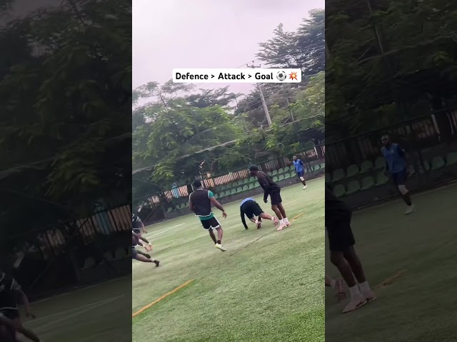 From the defense to attack, then the finish⚽️💥 #soccer #football #shorts