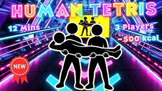 NEW HUMAN TETRIS х 3 Players 💪 Immersive Interactive Warm Up #3 | -500 kcal screenshot 4