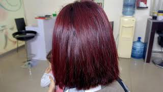 Ruby red hair colour