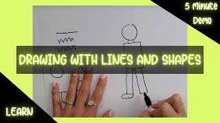 5 Minute Demo: Drawing with Lines & Shapes | Choice-Based Art Education