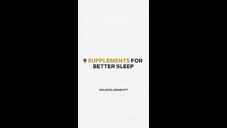 9 Supplements for Better Sleep #shorts