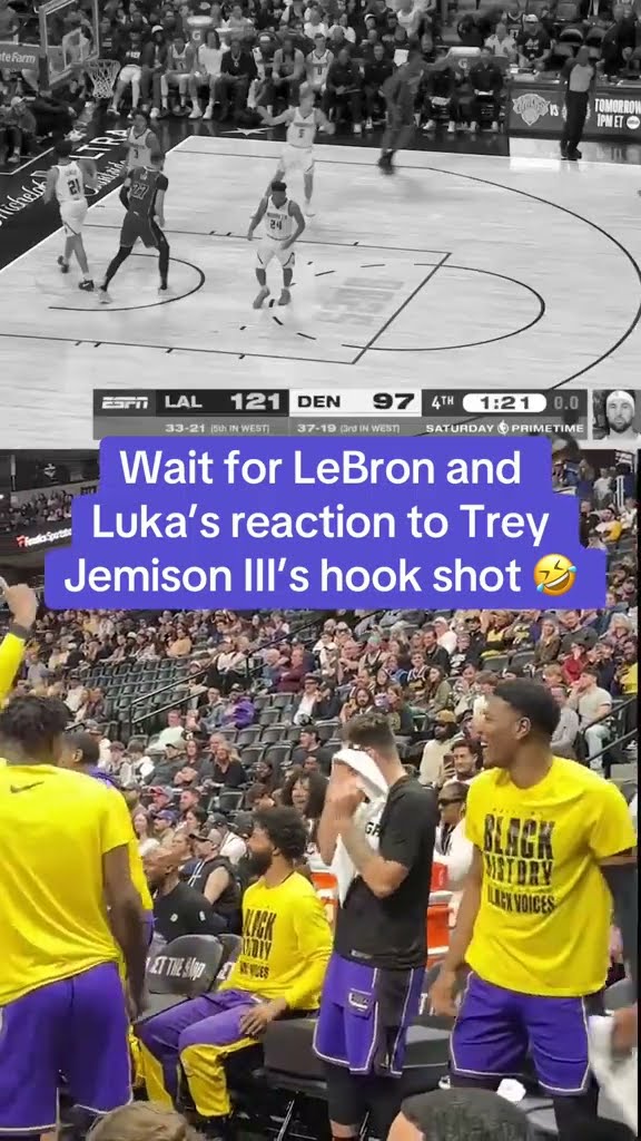 The Lakers bench was loving it ?