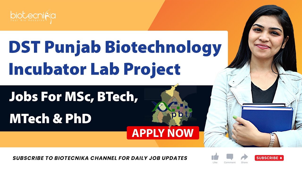 Job Vacancy For Candidates Govt Punjab Biotechnology Incubator (PBTI) Latest