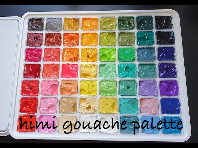 🎨 GOUACHE HIMI 56 COLORES  UNBOXING Y REVIEW 🎨 