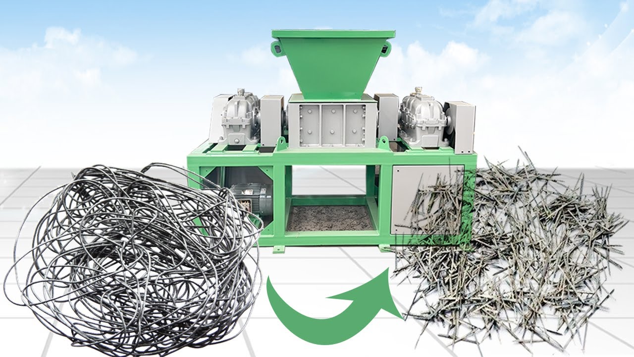 Shredder Ragger Wire How to Shred Tangled Steel Wire with A Double Shaft Shredder - YouTube