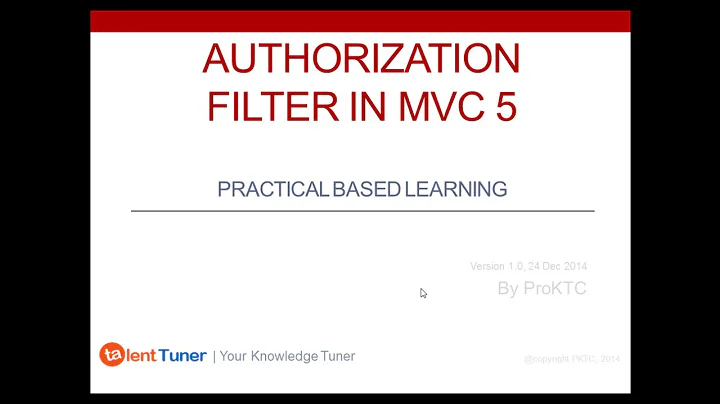 Custom Authorization filter in MVC 5