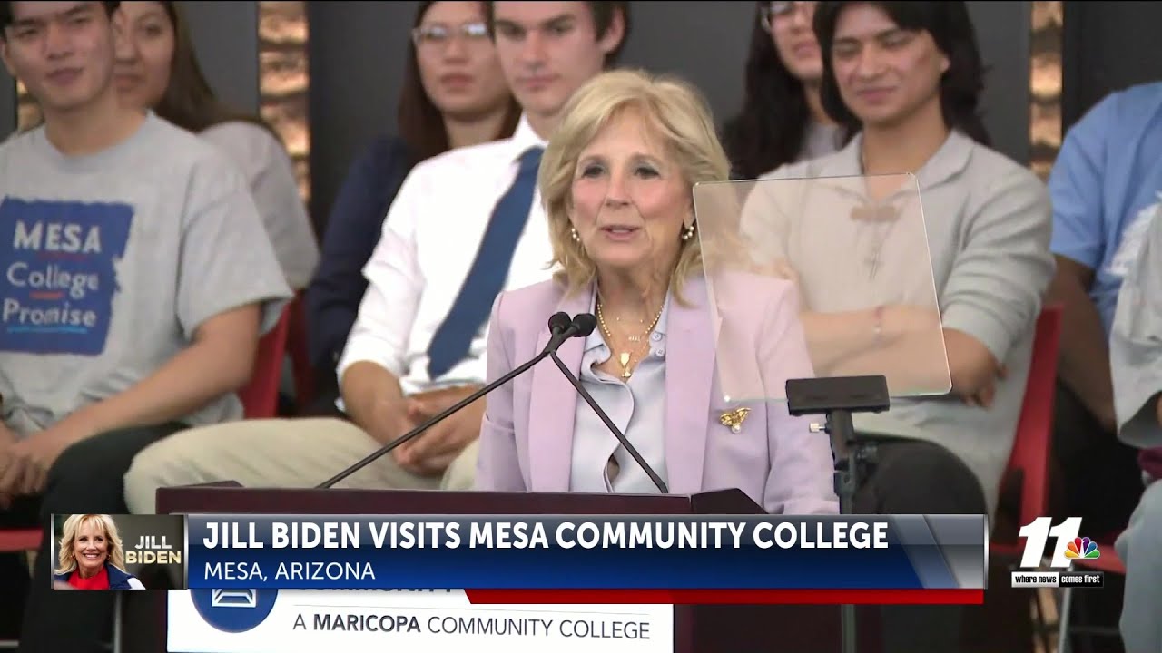 First Lady Jill Biden visits Mesa to discuss education - YouTube