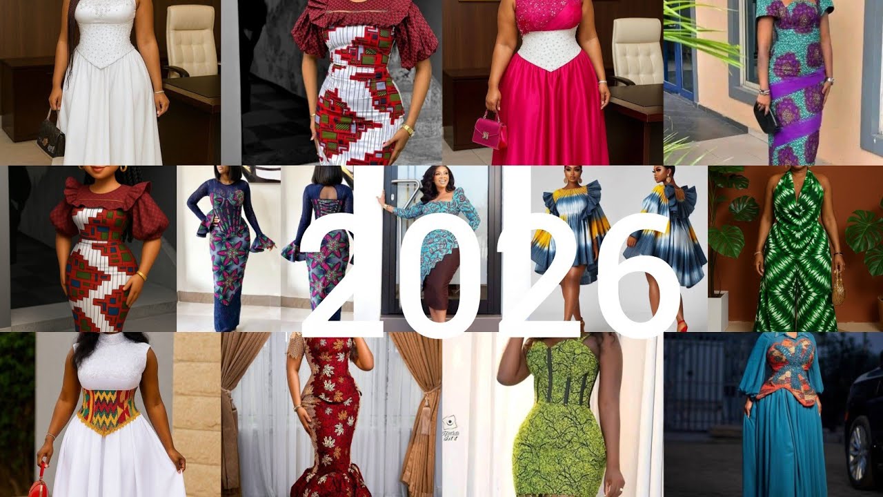 Самые модные и стильные модели платьев анкара / Длинные и короткие платья анкара / Модные модели ...