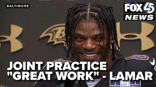Lamar Jackson Speaks To The Media Following The Ravens First Joint Practice With The Colts