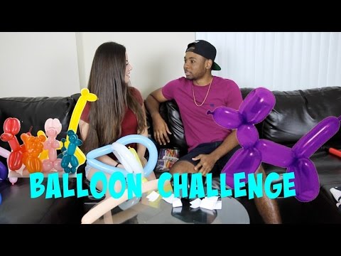 The Balloon Challenge !!Ashley Ortega - Nate