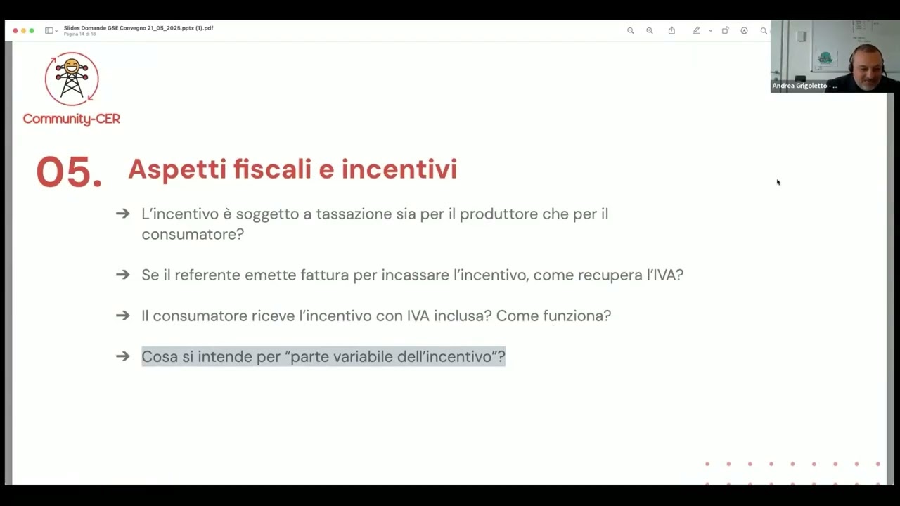 Incentivi CER: IVA, tassazione e parte variabile spiegate dal GSE (Gestore Servizi Energetici)