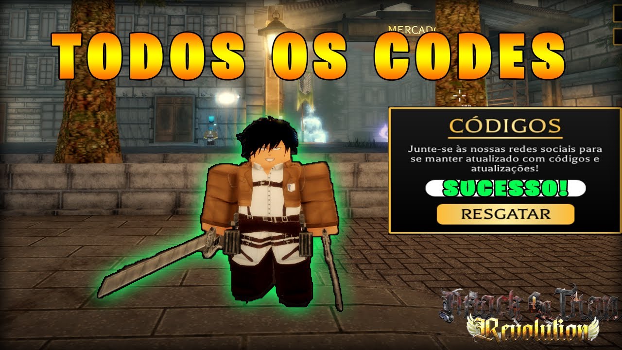 TODOS OS CÓDIGOS SECRETOS DE Attack on Titan Revolution + PROBLEMA!! ⚠ ...