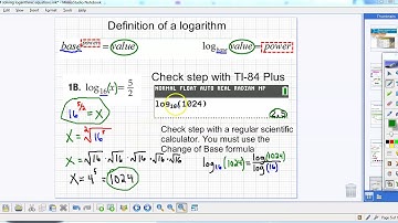 log with TI 84 Plus and regular scientific calculator