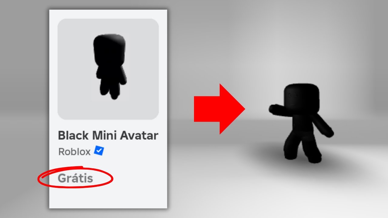 CORREE! 🔥 NOVO MINI AVATAR GRÁTIS DA COR PRETA 😱 COMO FICAR PEQUENO NO ROBLOX DE GRAÇA
