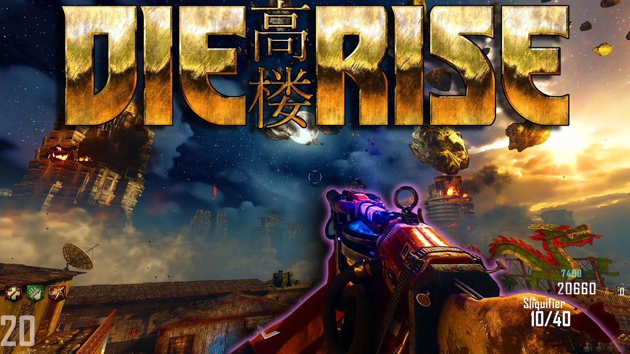 BLACK OPS 3 ZOMBIES: DIE RISE REMASTERED GAMEPLAY 4K! (NO COMMENTARY ...