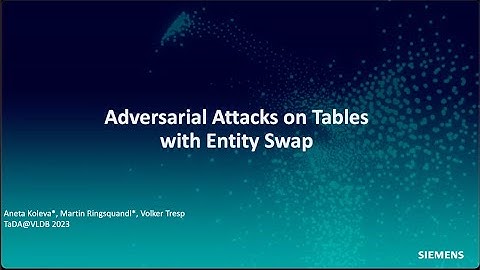 Adversarial Attacks on Tables with Entity Swap