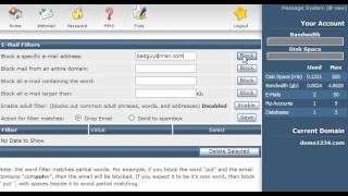 DirectAdmin - How to create a spam filter