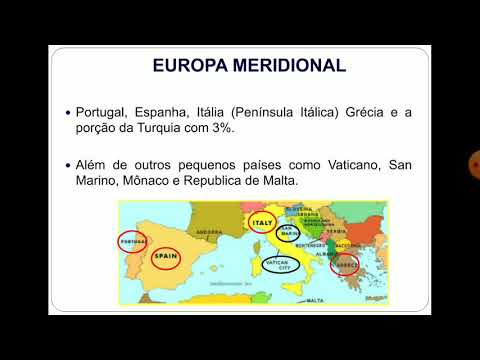 Regionalização da Europa - Europa Setentrional e Meridional.