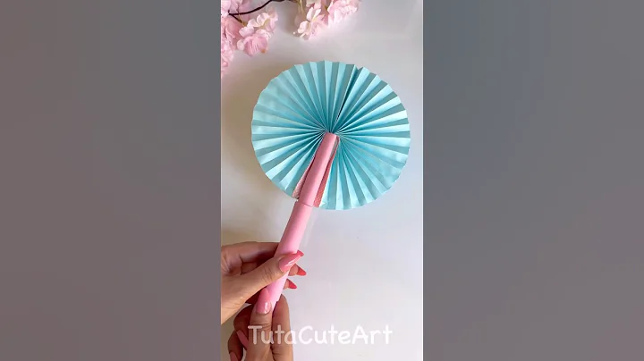 Cute DIY paper fan ✨🩷