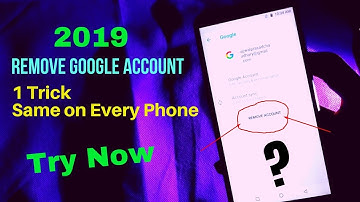 2019 Latest Trick to REMOVE GOOGLE ACCOUNT IN HINDI | REMOVE GMAIL ACCOUNT FROM ANDROID Step by Step