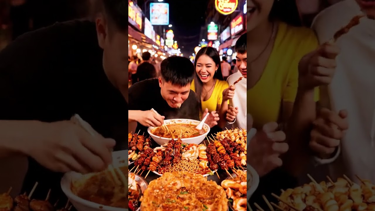 Night street mukbang 