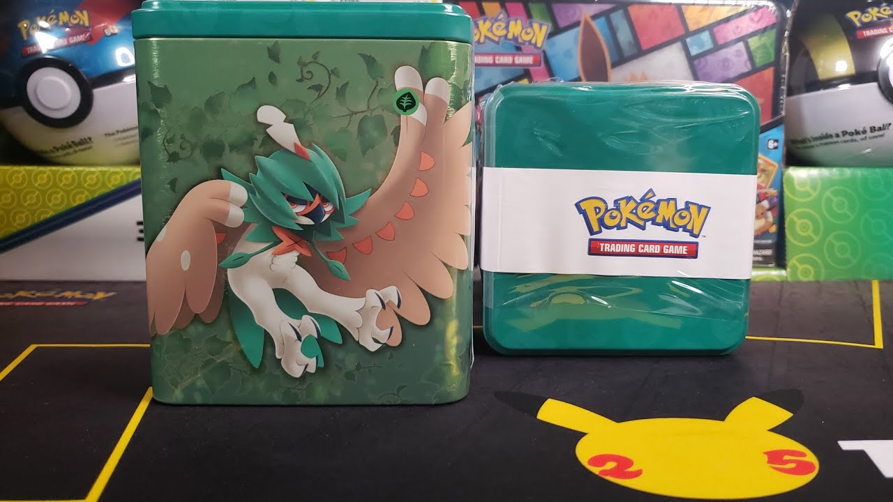 pokmon trading card game - grass tin Stacking Display (Water/Grass/Electric) Pokemon TCG: Grass Stacking Tin