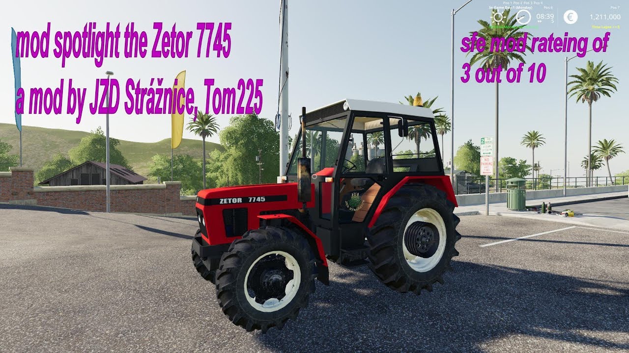 farming simulator 19 mod spotlight Zetor 7745 by JZD Strážnice, Tom225