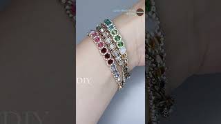 【DIY】Beaded Bracelet #handmadejewelry #diy #beading #bicone #beadedbracelet #beadsjewellery #Shorts