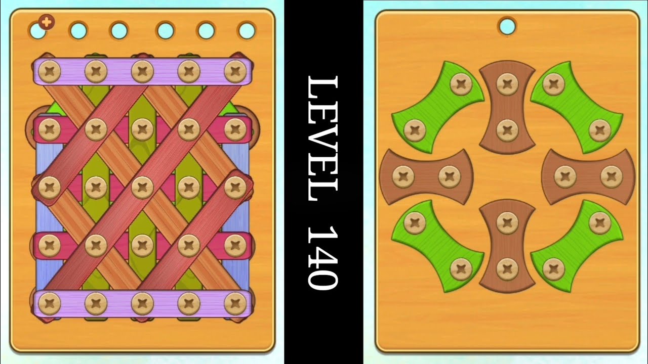 WOOD NUTS & BOLTS PUZZLE LEVEL 140 SOLVED (ANSWERS) - YouTube