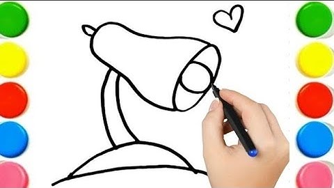 How To Draw cute   table lamp Drawing, Painting & Coloring For Kids and Toddlers_ Child Art 🐋🌈🎨