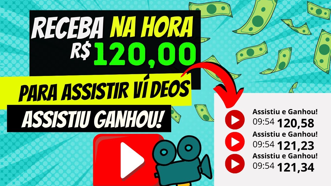 [Receba R$120] APLICATIVO PARA GANHAR DINHEIRO DE VERDADE PARA ASSISTIR VIDEOS YOUTUBE 2022