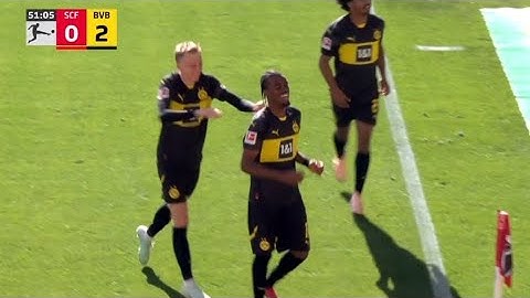 SC Freiburg vs Borussia Dortmund 1-4 Carney Chukwuemeka, Karim Adeyemi, Serhou Guirassy score in win