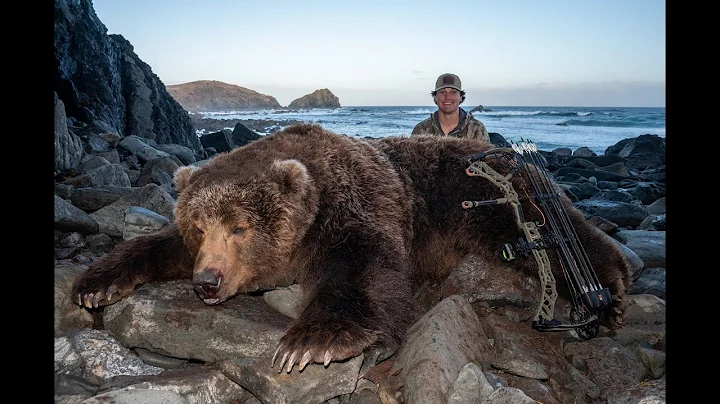 GIANT KODIAK BROWN BEAR SHOT WITH A BOW A 6 YARDS!