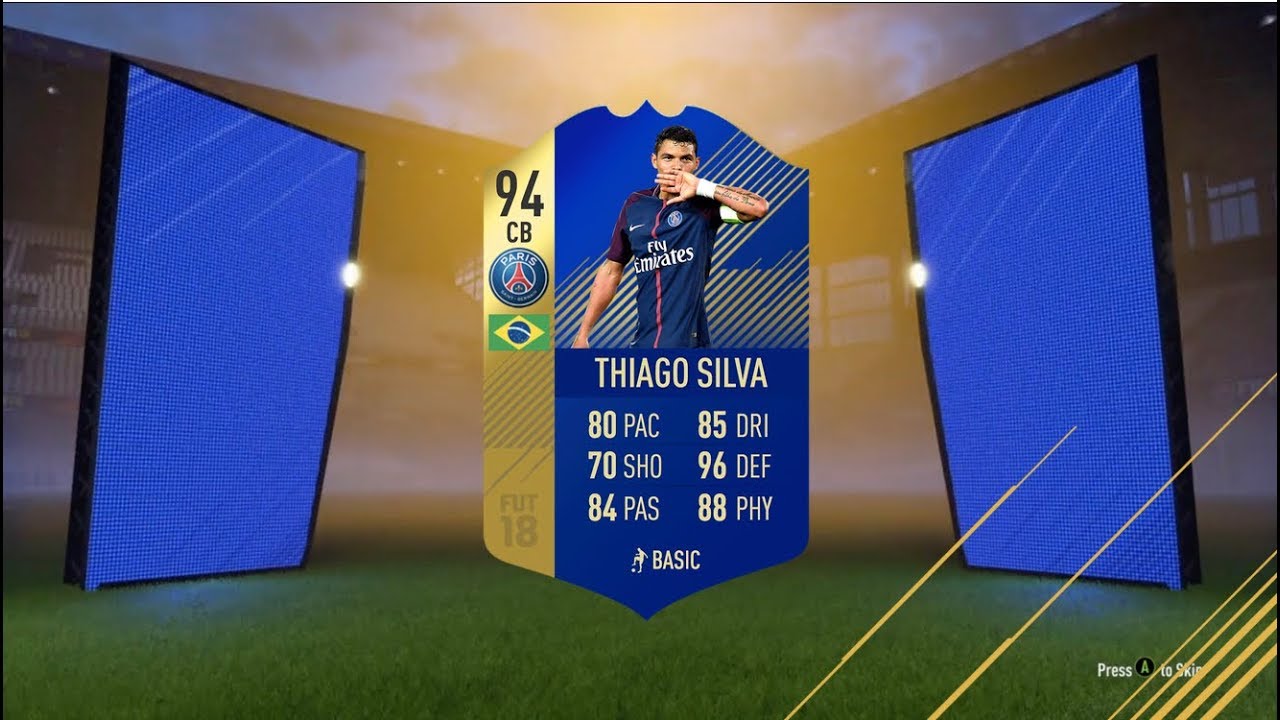 Fifa 18 94 Thiago Silva Player Review | 94 Team Of The Season Thiago Silva  | Fifa 18 Ultimate Team - Youtube