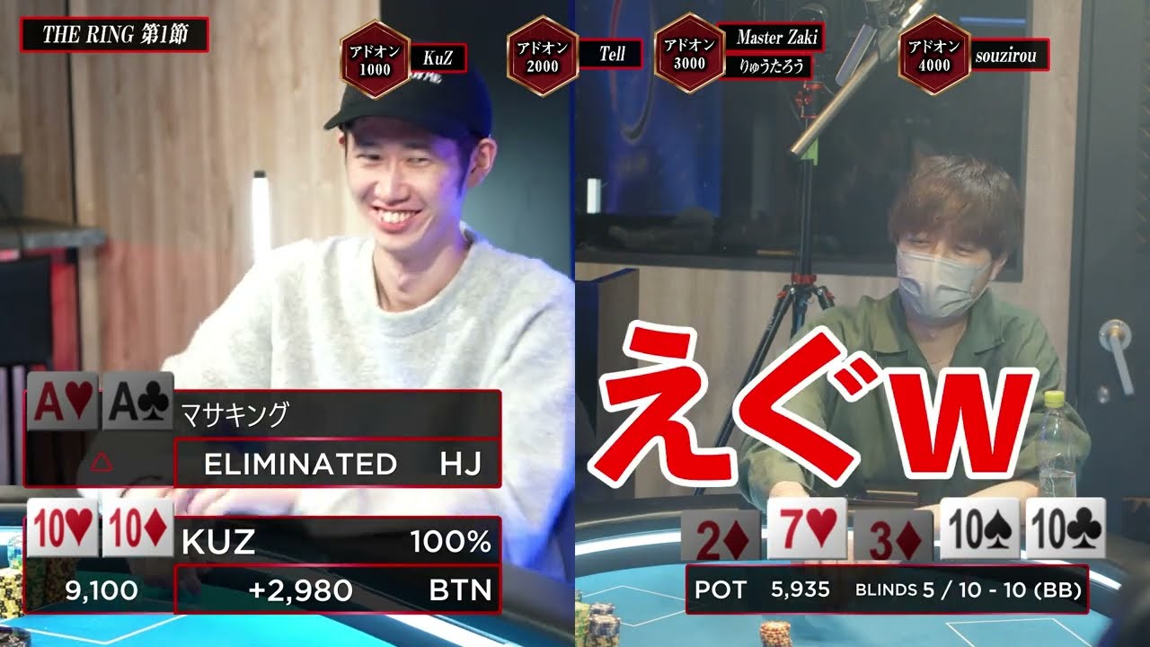 【THE RING総集編】プロポーカープレイヤーNo. 1決定戦！【前編】