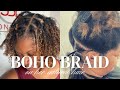 Boho braids on natural hair | 4b hair