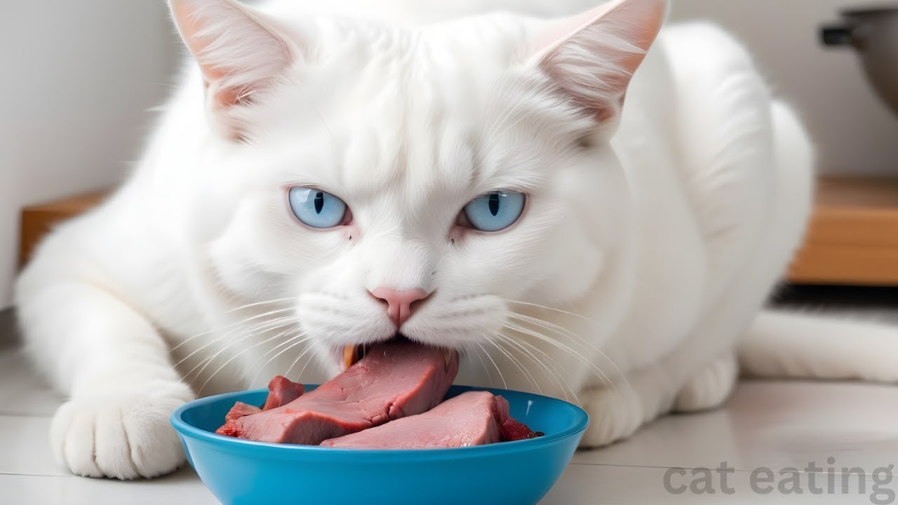 cute cat eating sound with satisfying video cat eating, cat sound, cute cat, cat funny video