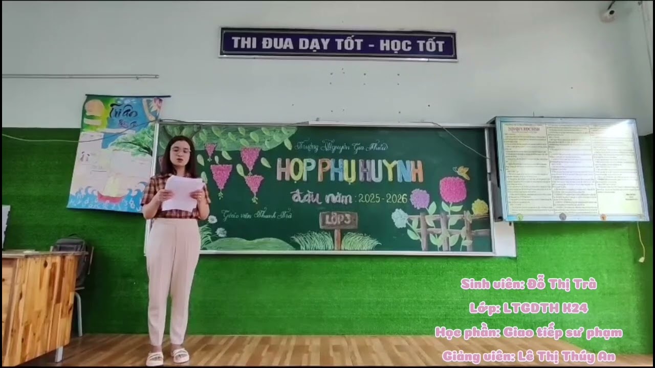 Giao tiếp sư phạm. Họp phụ huynh đầu năm - năm học: 2025-2026 - youtube