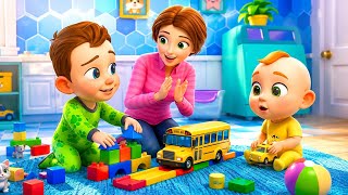 Wheels on the bus go round and round song | english rhymes for babies | Play wheels on the bus kids