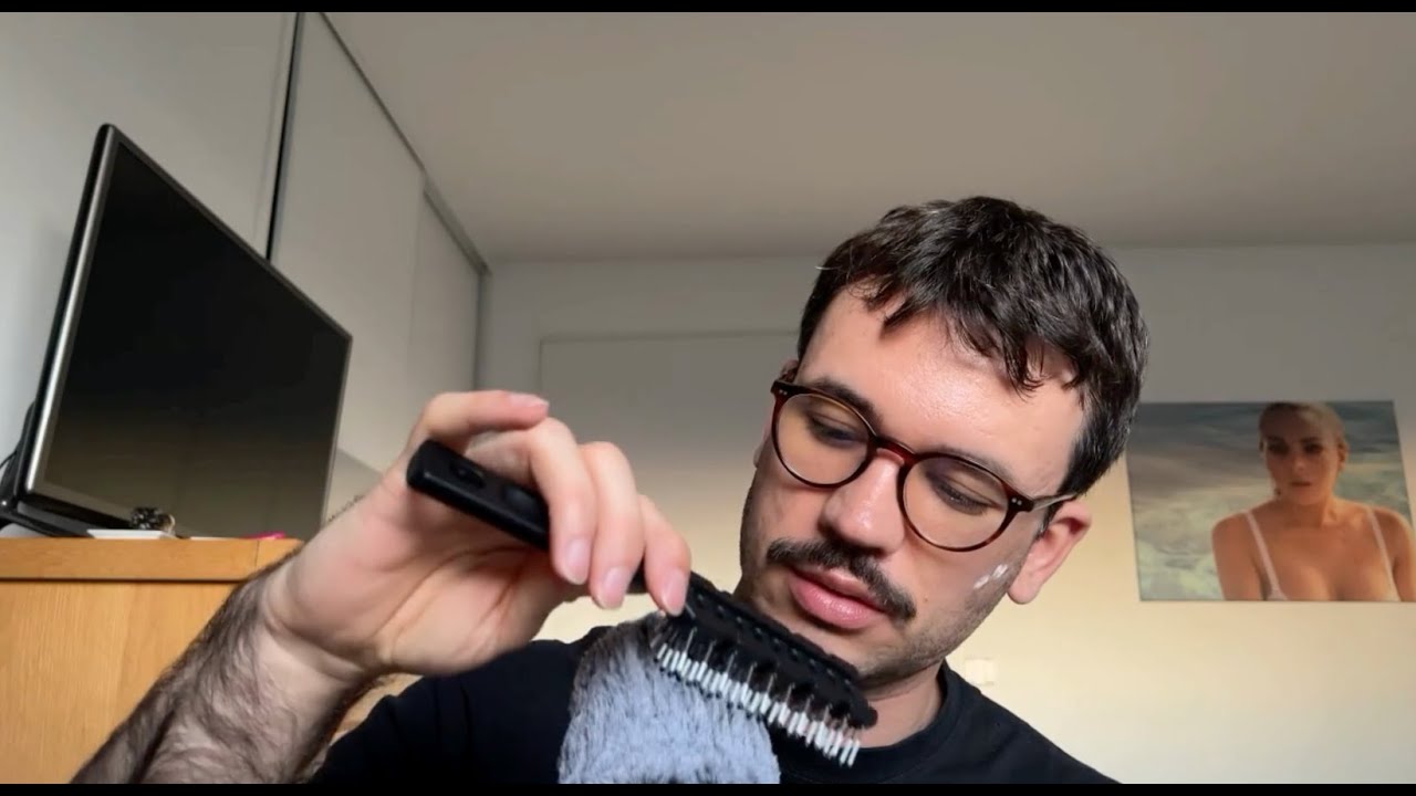 asmr micro brushing for calm & good energy soft comfort whispers – male whisper