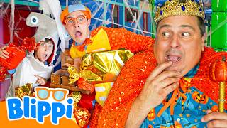 blippi vs halloween king trick treat mystery box