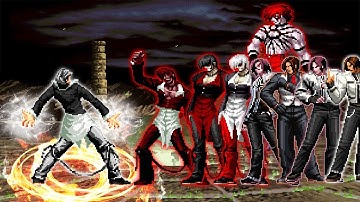 [KOF Mugen] Boss Orochi CY Vs Kyo Kusanagi, Red Flame Iori Team