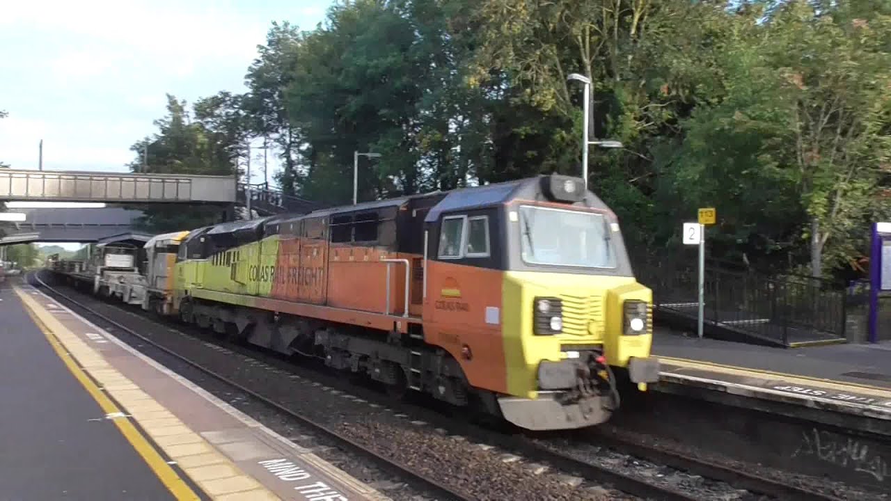 Colas 70806 & 70803  with little mills junction to Westbury empty rail carrier